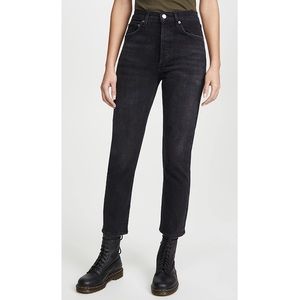 Agolde Riley High Rise Straight Crop Jeans